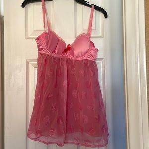 Pink babydoll chemise